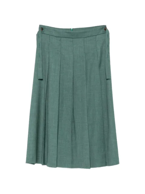 VICOLO pleated midi skirt Green TF1581