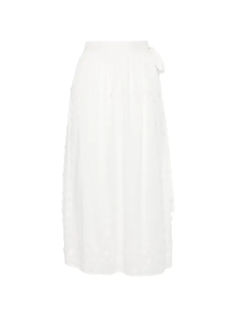 Ulla Johnson KYla midi wrap skirt White PF251721