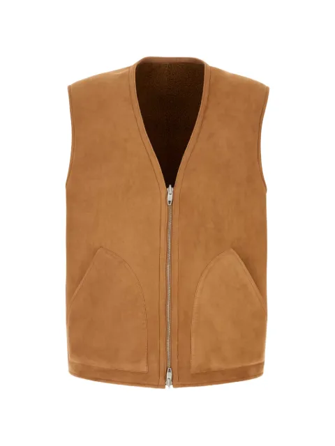 Umit Benan Bruno reversible zip-fastening gilet Brown FW25M101220010587