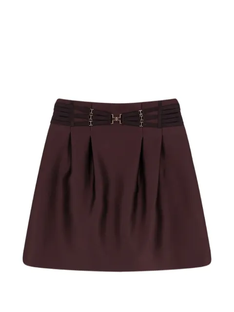 Elisabetta Franchi buckle-detail skirt Brown GO18962E2
