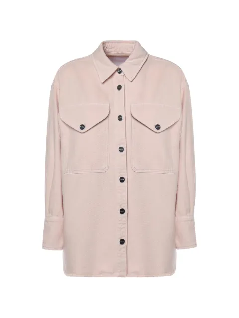 DONDUP patch-pocket buttoned shirt Pink DC460BF0018YMB8511