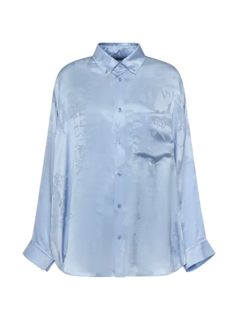 Balenciaga silk shirt Blue 850978TTN10