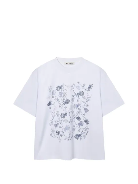 Ports 1961 floral-print T-shirt White PW126KKX08XCD035