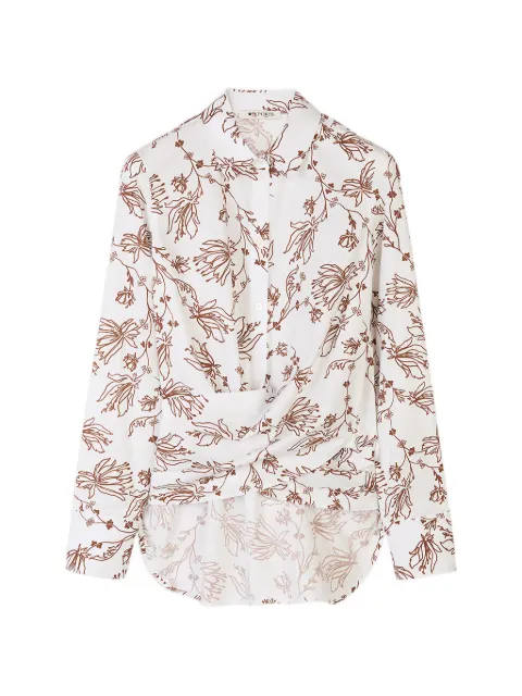 Ports 1961 floral twisted shirt White PW126HLS13XPC017