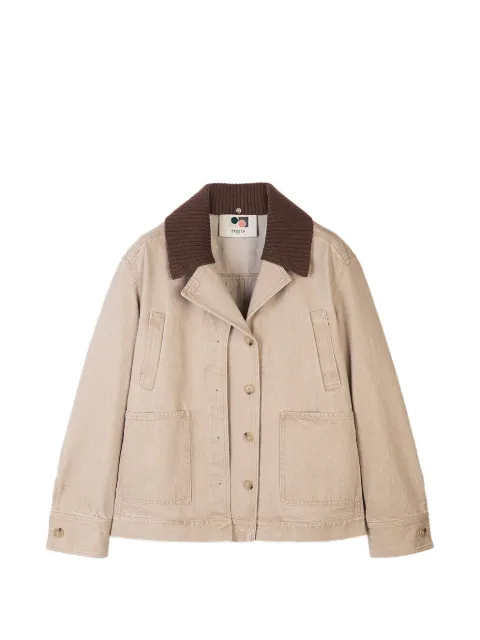 Ports 1961 contrasting-collar jacket Neutrals PW126JJD01XDC013