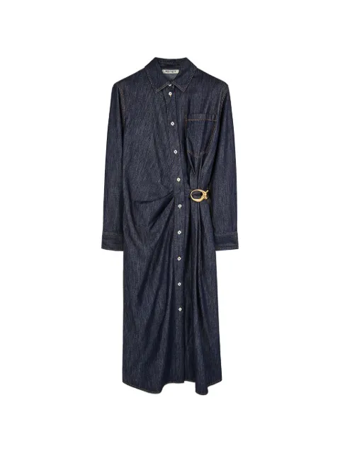 Ports 1961 draped denim midi dress Blue PW126DJD01XDD005