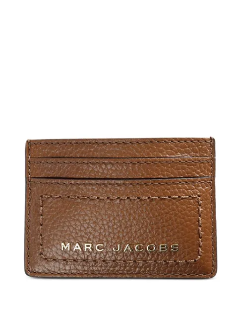 Marc Jacobs logo-lettering leather card holder Brown S102L01FA21214