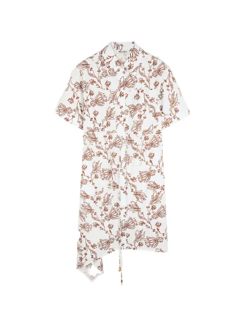 Ports 1961 asymmetric floral midi dress White PW126DSL21XPC017