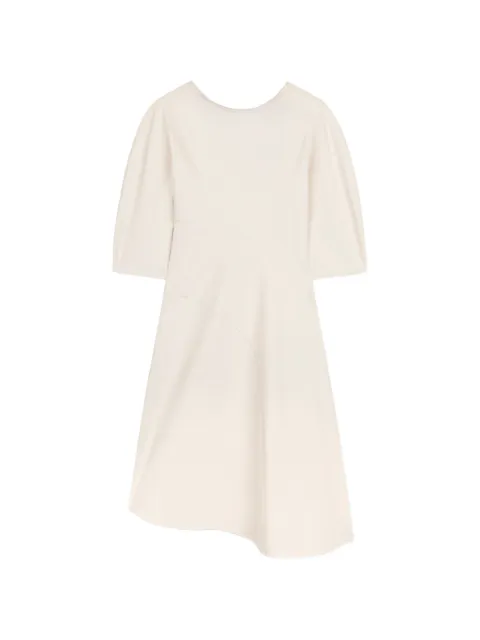 Ports 1961 asymmetric panelled midi dress Neutrals PW126DLS03XWC074