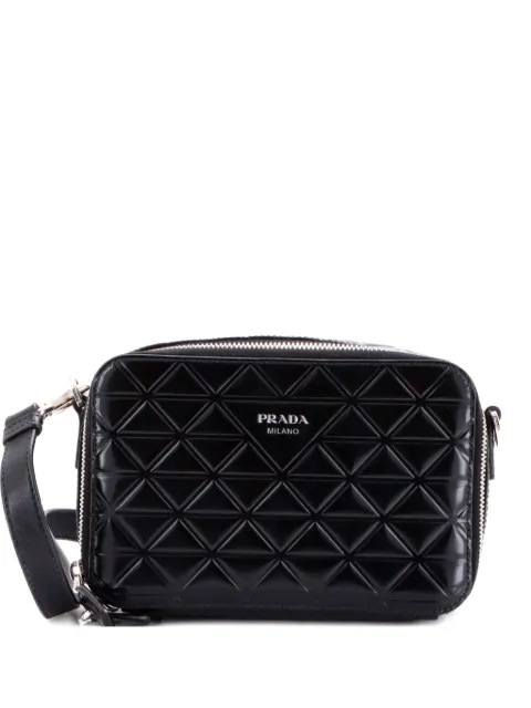 Prada Pre-Owned Brique Camera Embossed Leather crossbody bag Black 9KHABVX3C9SOYC5S