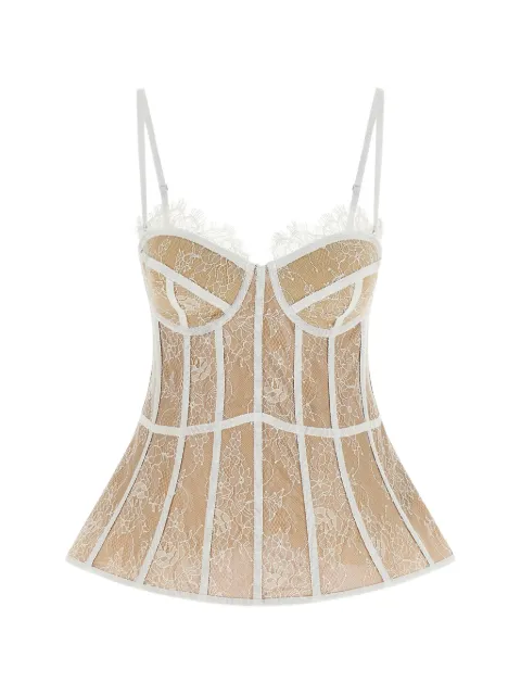 Giuseppe Di Morabito lace bustier top Neutrals 06PSTO40816304