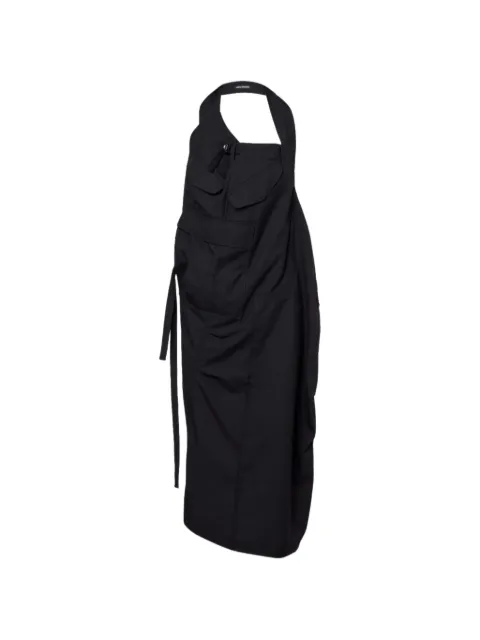Junya Watanabe pockets asymmetric dress Black JQO018