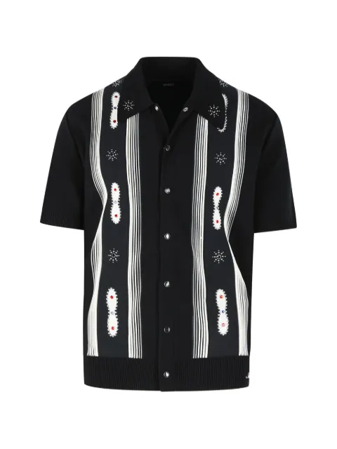 AMIRI snap stripe shirt Black AMTOKN1011