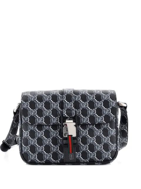 Gucci Pre-Owned Front Buckle GG Shadow Coated Canvas Mini crossbody bag Black TCD7SFNZ3ZFS0KP4