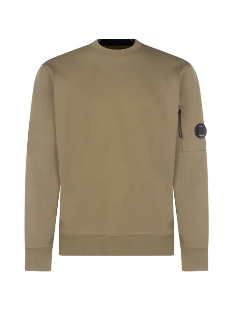 C.P. Company diagonal raised fleece crewneck Lens sweatshirt Green 20CMSS713A005086W644