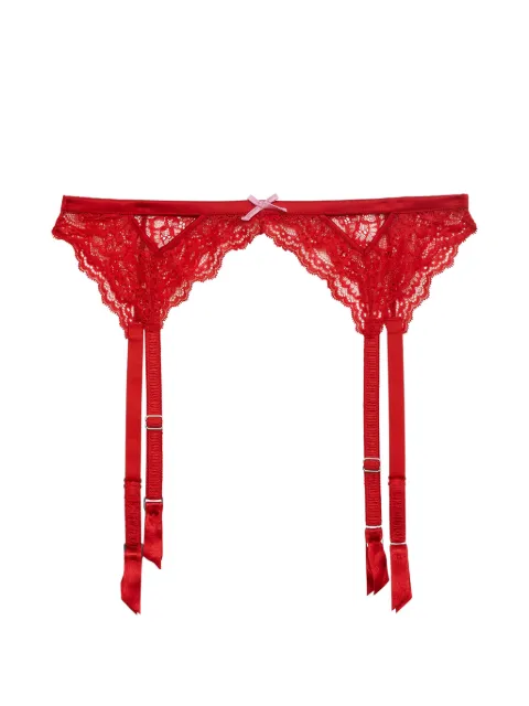 Fleur Du Mal Bianca bow-detail garter Red GR00980323