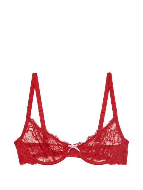 Fleur Du Mal Bianca bow-detail bra Red BR04900323