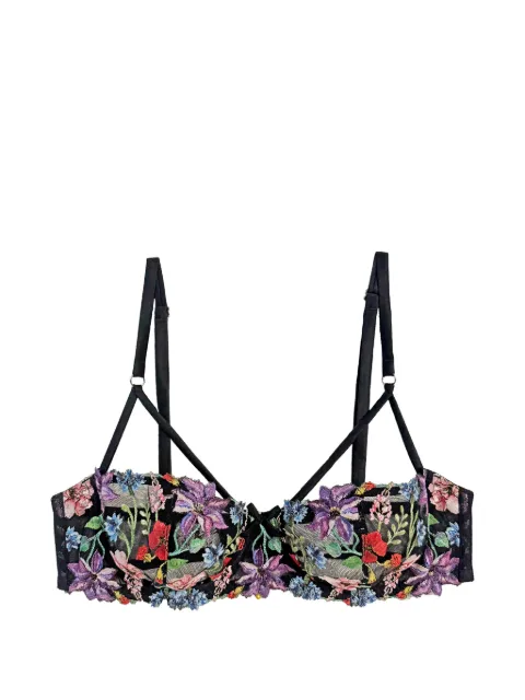 Fleur Du Mal Wildfleur floral bra Black BR05130100