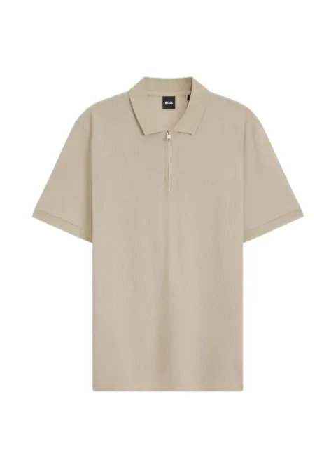 BOSS half-zip polo shirt Neutrals 50554614