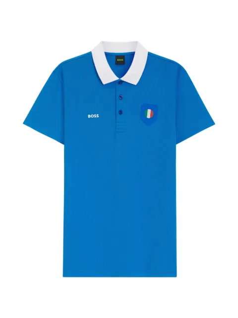 BOSS logo-detail polo shirt Blue 50559263