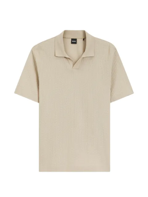 BOSS textured short-sleeve T-shirt Neutrals 50561203