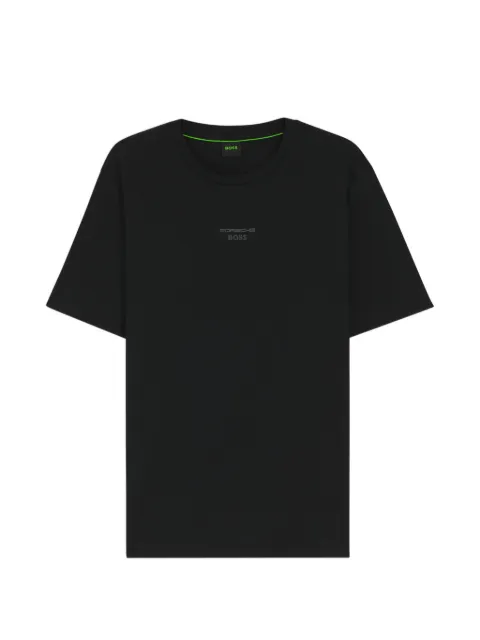 BOSS x Porsche mercerized-cotton T-shirt with rear graphics Black 50561856
