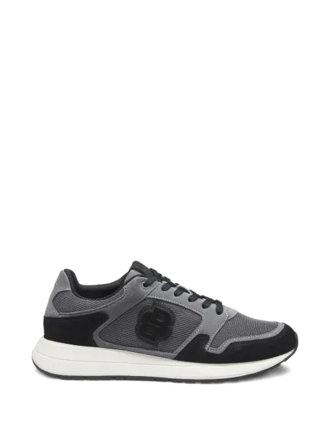 BOSS suede trainers with double B monogram Grey 50554612