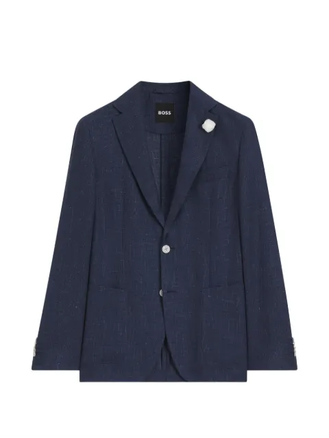 BOSS buttoned single-breasted blazer Blue 50561902