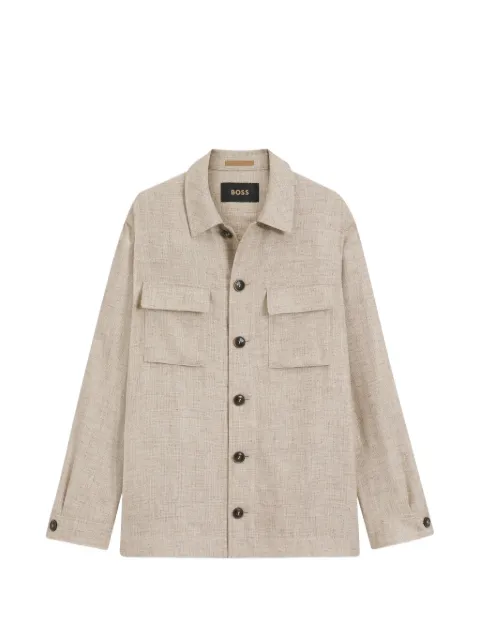 BOSS flap-pocket jacket Neutrals 50560865