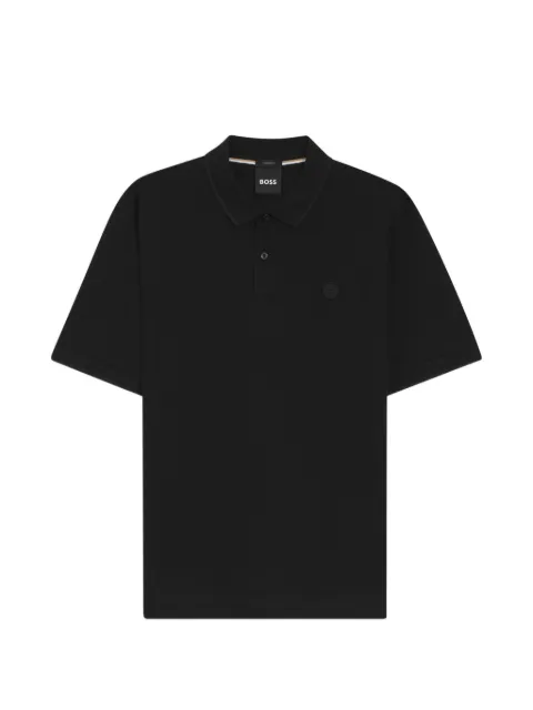 BOSS logo-detail cotton polo shirt Black 50555300
