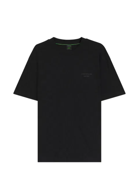 BOSS x Porsche logo-embossed crew-neck T-shirt Black 50559821