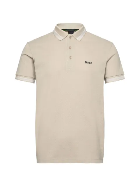 BOSS logo short-sleeve polo shirt Grey 50469055