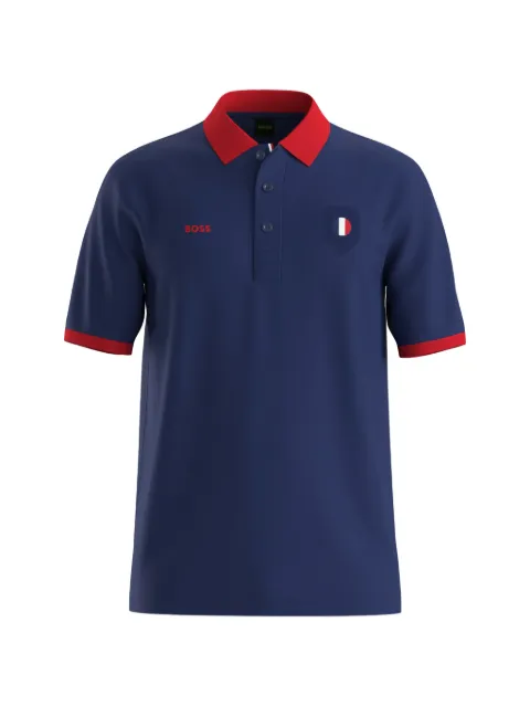 BOSS Paddy polo shirt with country flag polo shirt Blue 50559263