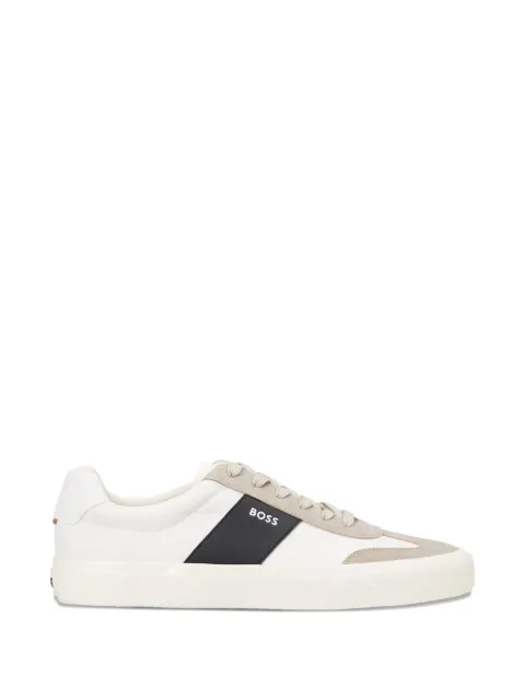 BOSS low-top trainers with suede trims White 50563847