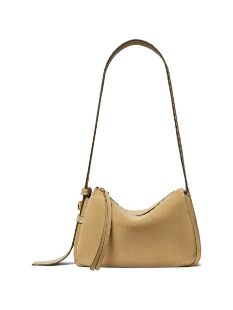 Tory Burch small Romy suede pick stitch shoulder bag Neutrals 178705
