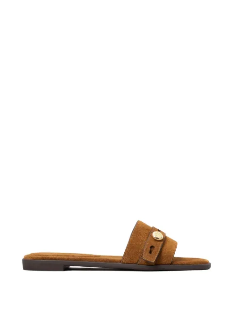 Tory Burch Romy strap button slide Brown 183306