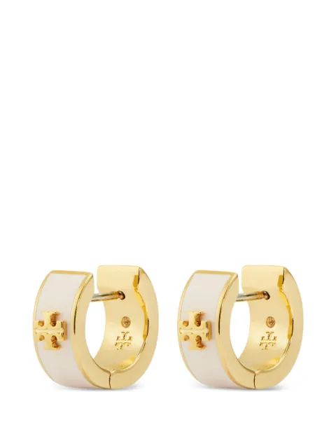 Tory Burch Icon enamel huggie earrings Gold 171094