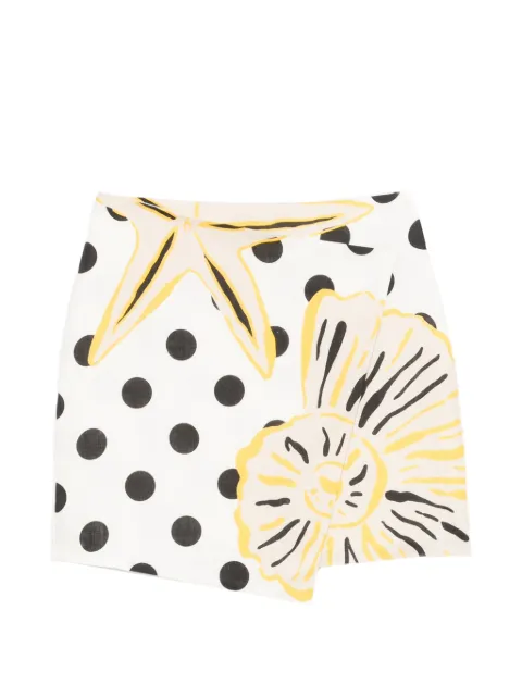Cala de la Cruz Chemena polka-dot mini skirt White 25C224