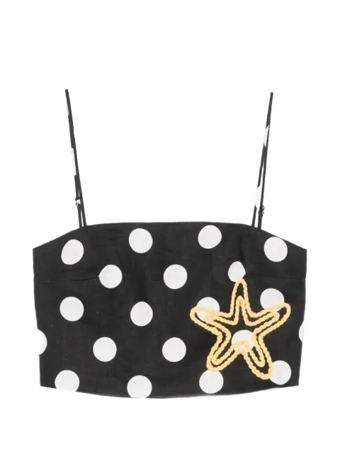 Cala de la Cruz Ariella polka-dot top Black 25C233