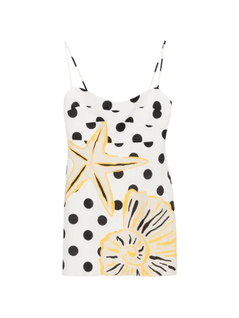 Cala de la Cruz Lucca polka-dot mini dress White 25C226