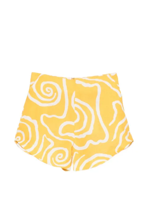 Cala de la Cruz Bahamas abstract-print shorts Yellow 25C252
