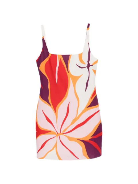 Cala de la Cruz Siela floral-print mini dress White 25C261