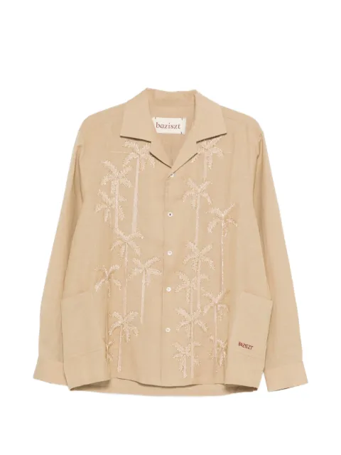 Baziszt palm-tree shirt Neutrals SR09862
