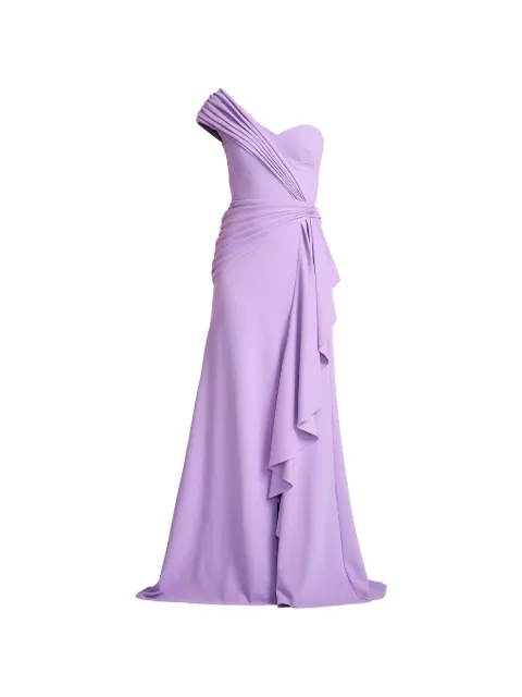 Tadashi Shoji draped one-shoulder maxi dress Purple BOS25147L