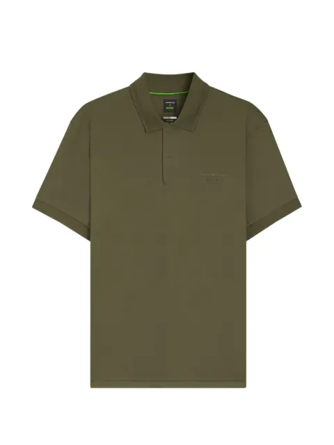 BOSS x Porsche logo-print polo shirt Green 50559801