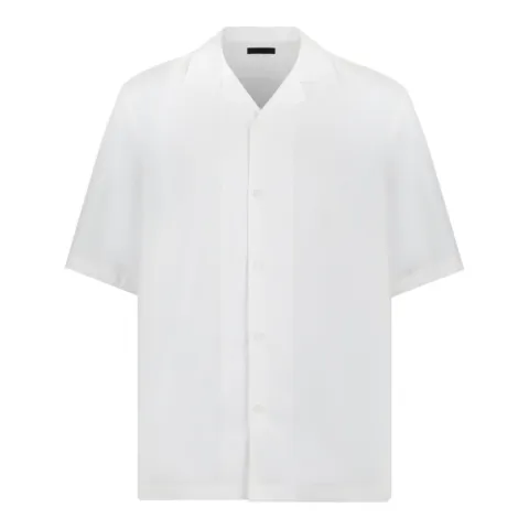 BOSS Boss by Beckham relaxed-fit shirt in fluid fabric White 50564447