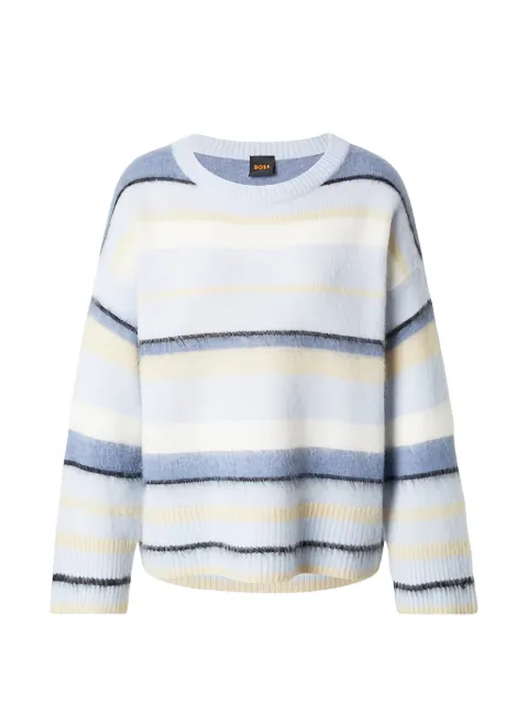 BOSS C_Fosset striped round-neck sweater Blue 50557150