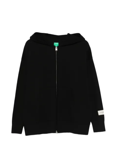 FLÂNEUR zip-fastening hoodie Black FZIP193