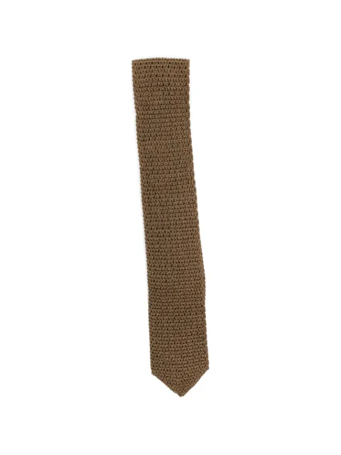 TOM FORD knitted silk tie Brown STK002SPS06EBW
