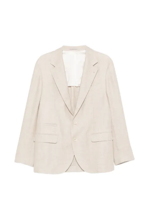 Brunello Cucinelli buttoned flap-pocket blazer Neutrals MZ4037BTDC042